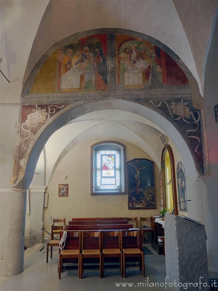 Verrone (Biella) - Campata a capo della navata sinistra della Chiesa di San Lorenzo